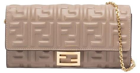 fendi mini wallet on chain|baguette continental wallet with chain.